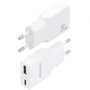 AISENS Cargador Ultra Delgado GaN 25W USB-C y USB-A Blanco